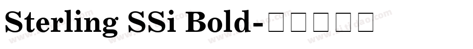 Sterling SSi Bold字体转换